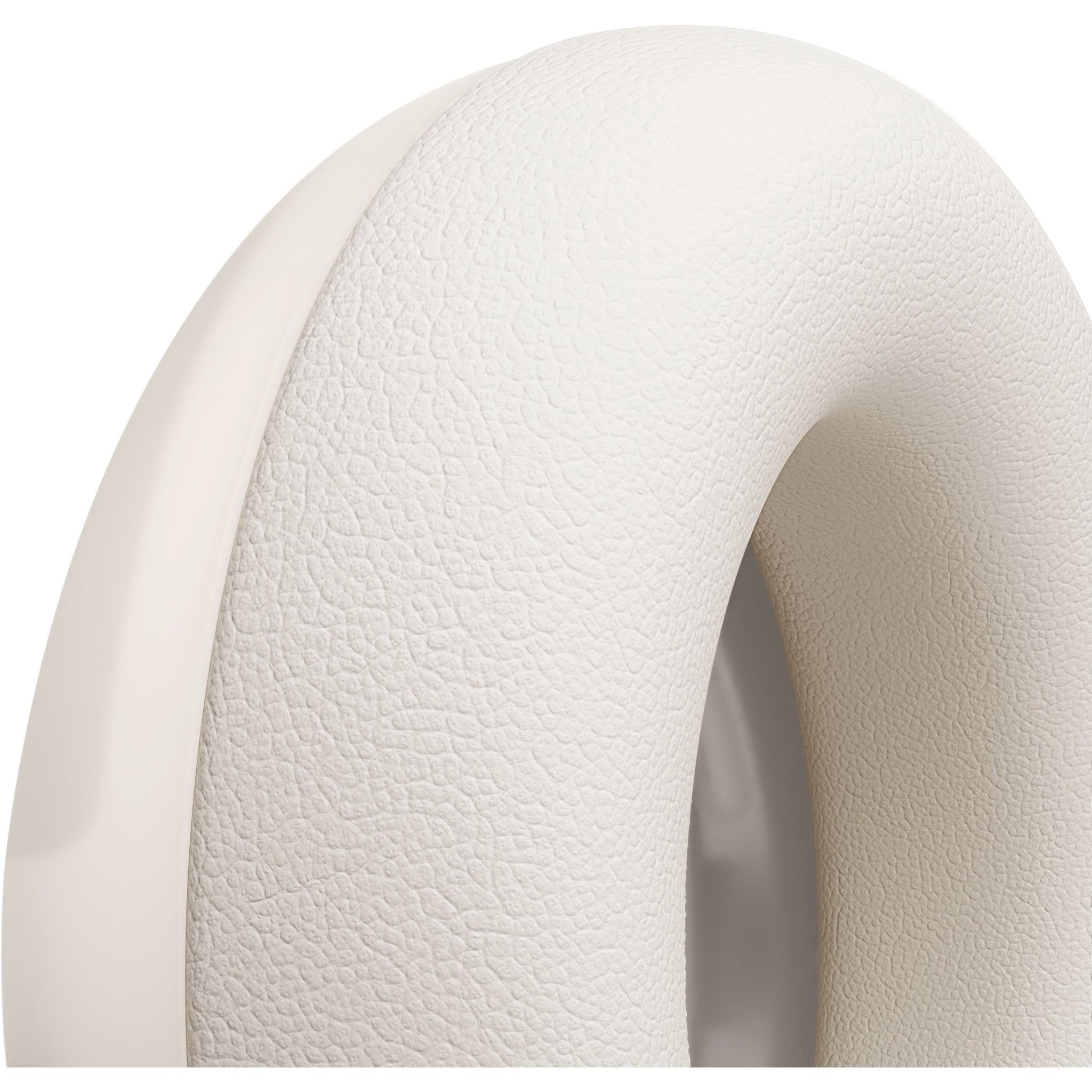 Cloud white UltraPlush headband cushion, textured finish with curved shape