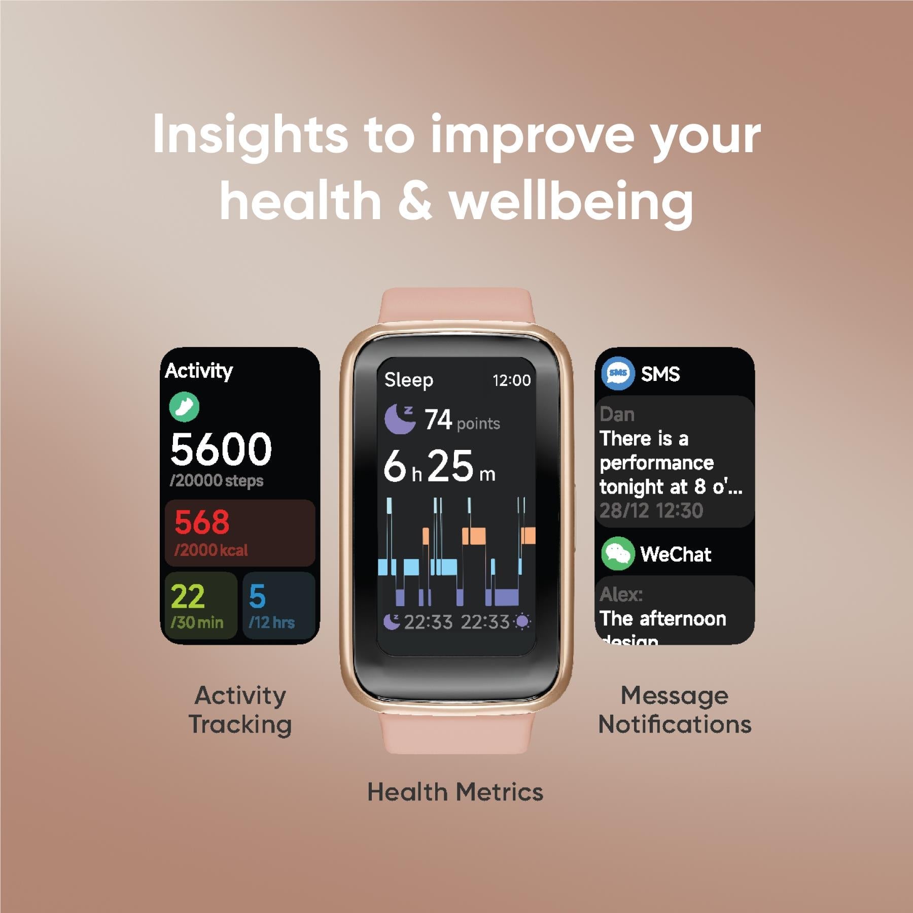 Ryze Elevate Gen 2 fitness smart watch in Pink & Hot Pink, image 5 - Smart Watches at Tech Supply Shed NZ