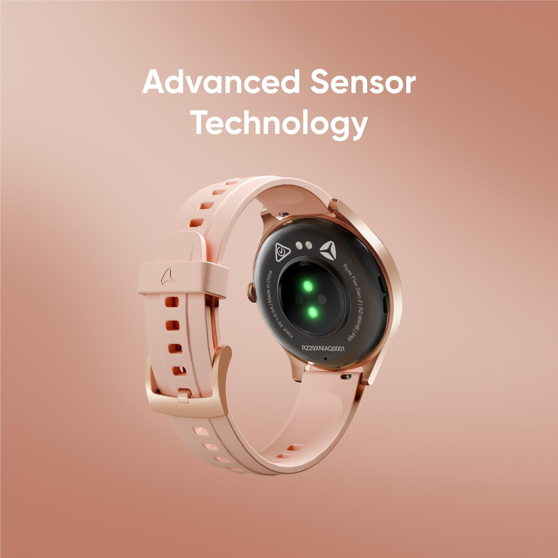 Ryze Flex Gen 2 smart watch with Bluetooth calling in Pink & Stone, image 4 - Smart Watches at Tech Supply Shed NZ
