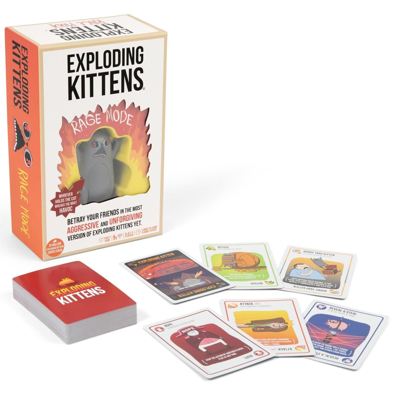 Rage Mode card game box with illustrated card deck spread