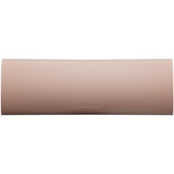 Dreame hair dryer storage case, light pink cylindrical with logo