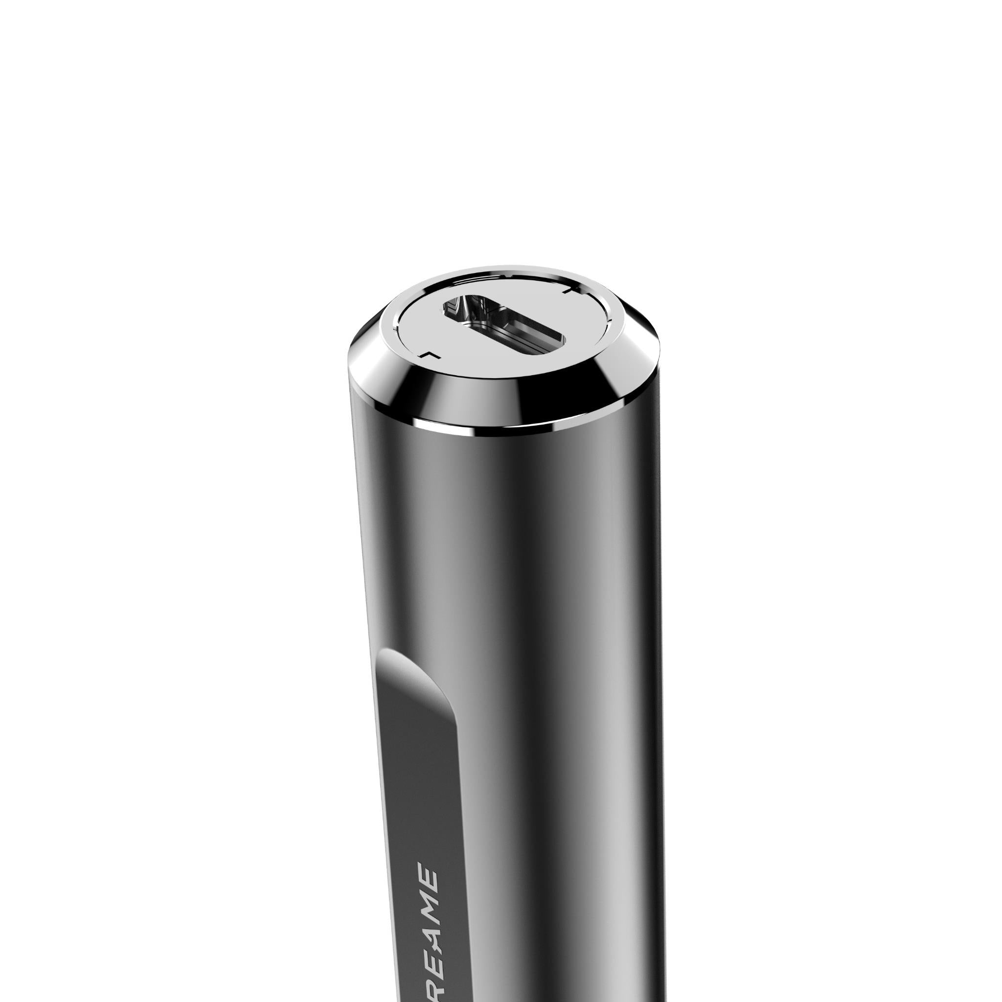Charging base for cordless trimmer, glossy black and chrome top