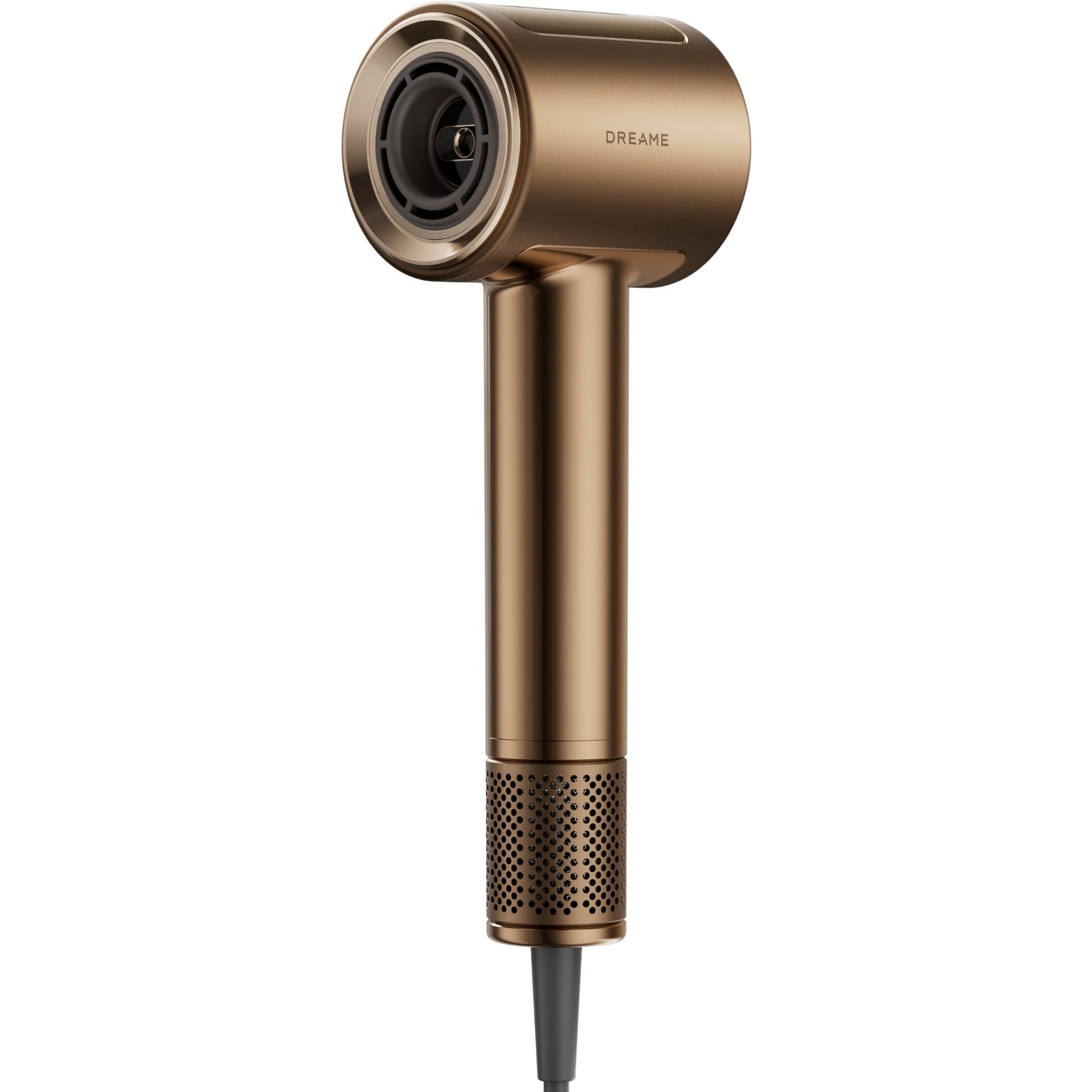 Dreame smart AI hair dryer, gold finish with circular air outlet