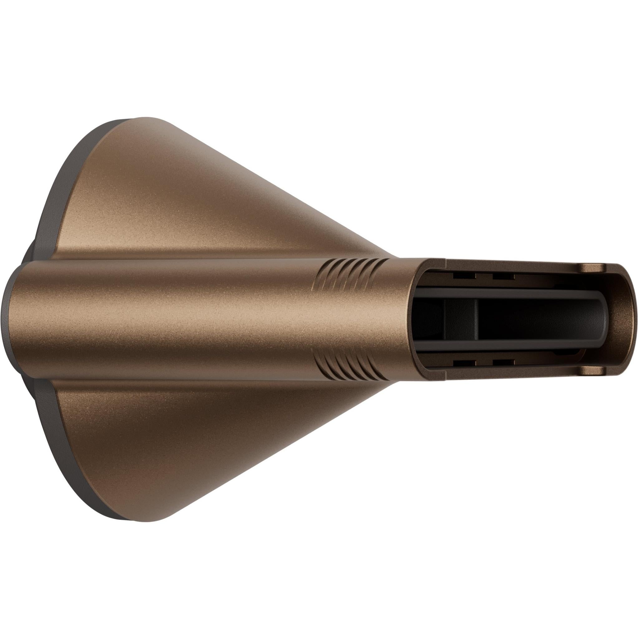 Wide gold concentrator nozzle attachment with black interior channel