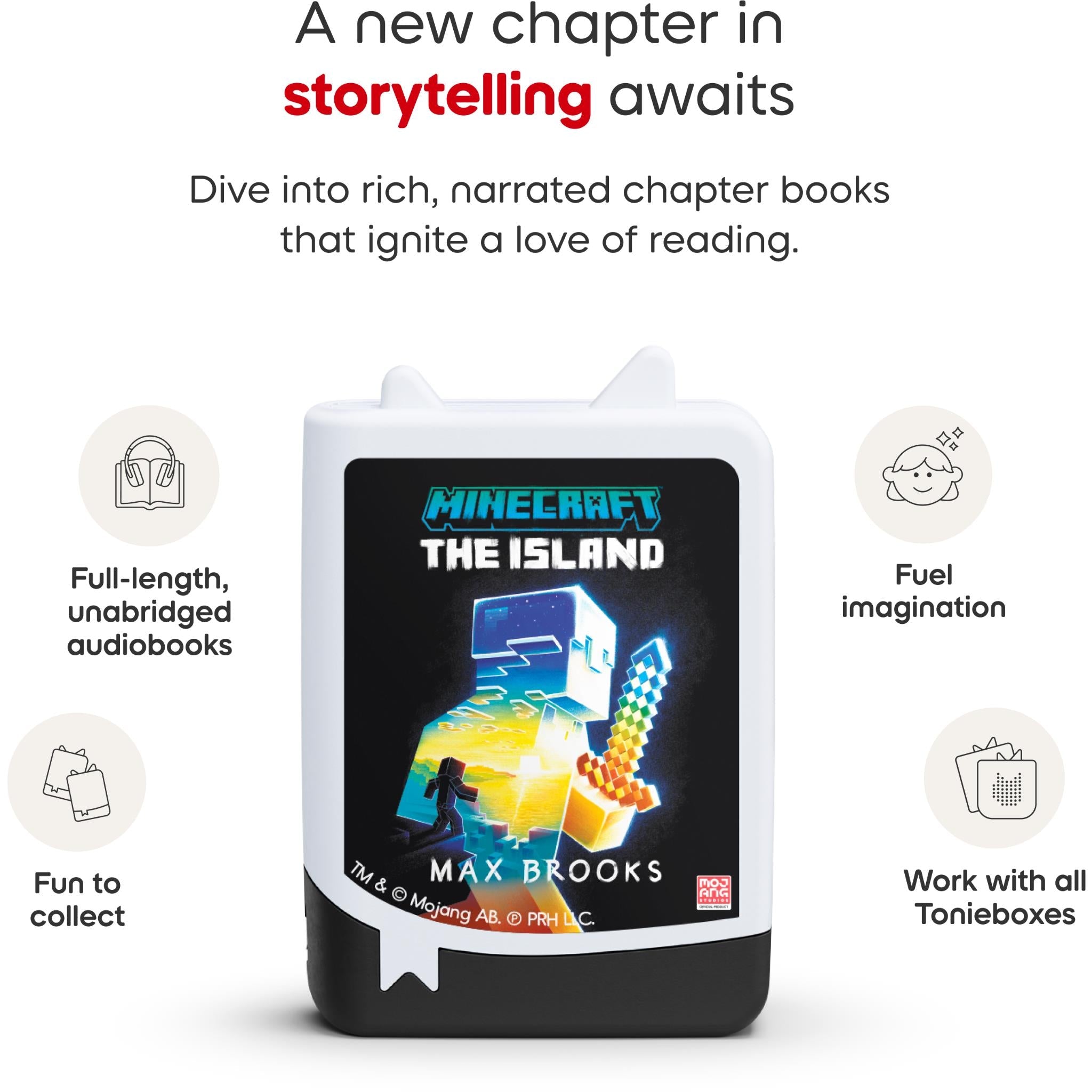 Audio Tonie with Minecraft The Island cover art, full-front view