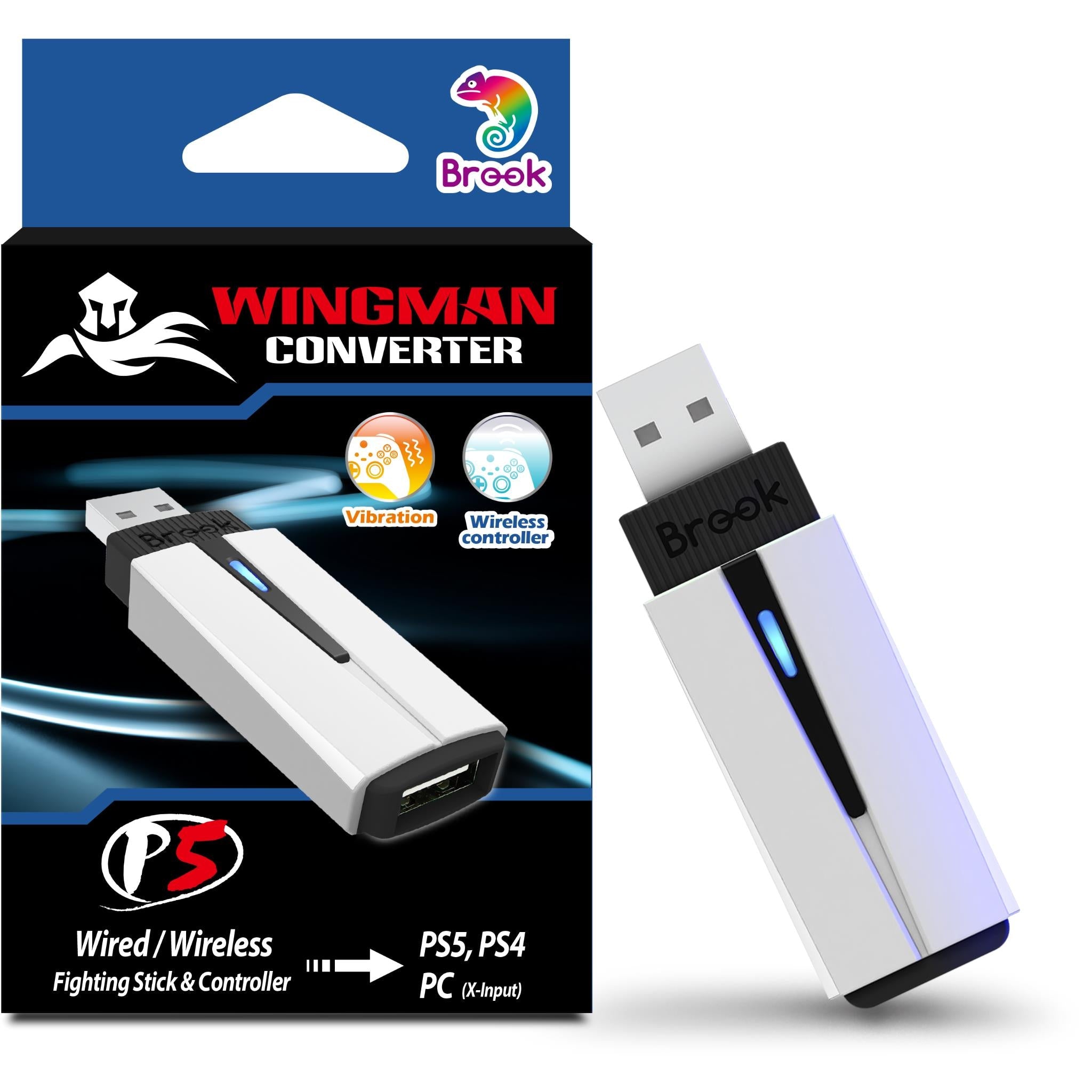 Brook Wingman P5 controller converter in white, image 4 - Electronic Gaming Accessories at Tech Supply Shed NZ