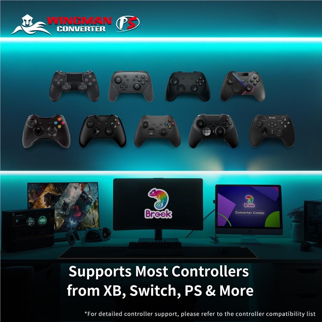 Brook Wingman P5 controller converter in white, image 10 - Electronic Gaming Accessories at Tech Supply Shed NZ