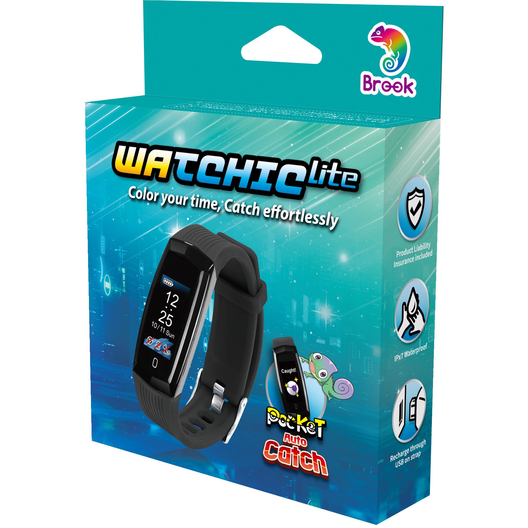 Brook Watchic Lite Pokemon GO auto catch colour watch with black strap, image 2 - Electronic Gaming Accessories at Tech Supply Shed NZ