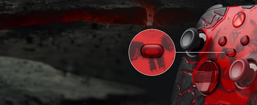 Xbox Wireless Controller Gears of War E-Day Limited Edition with red glowing crack design, image 9 - Electronic Gaming Accessories at Tech Supply Shed NZ