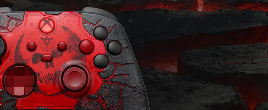Xbox Wireless Controller Gears of War E-Day Limited Edition with red glowing crack design, image 10 - Electronic Gaming Accessories at Tech Supply Shed NZ