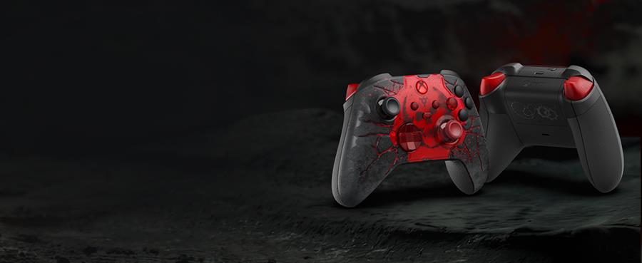 Xbox Wireless Controller Gears of War E-Day Limited Edition with red glowing crack design, image 11 - Electronic Gaming Accessories at Tech Supply Shed NZ