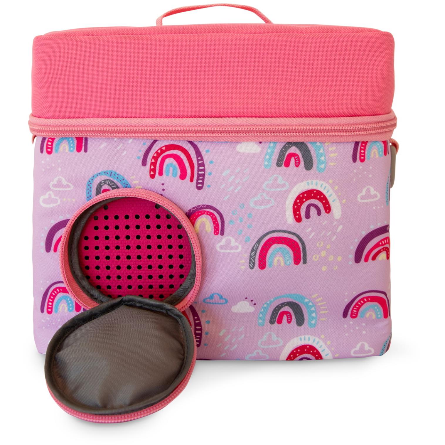 tonies Listen & Go carry bag in pink with an Over the Rainbow design, image 6 - Tonies at Tech Supply Shed NZ