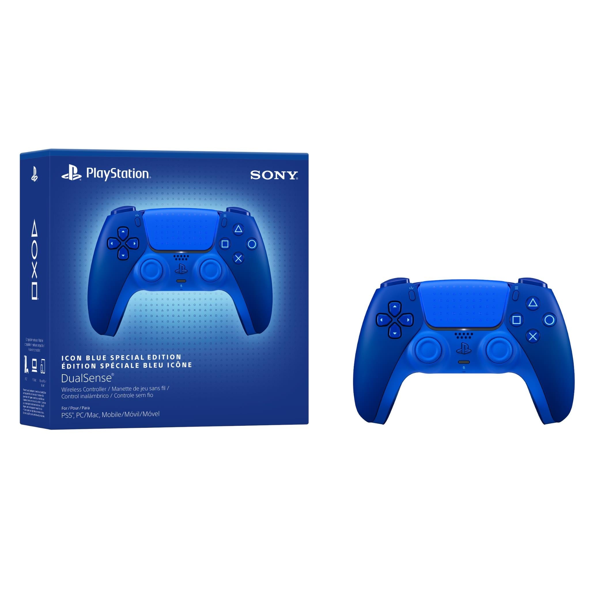 PlayStation DualSense wireless controller in Icon Blue Special Edition, image 6 - Electronic Gaming Accessories at Tech Supply Shed NZ