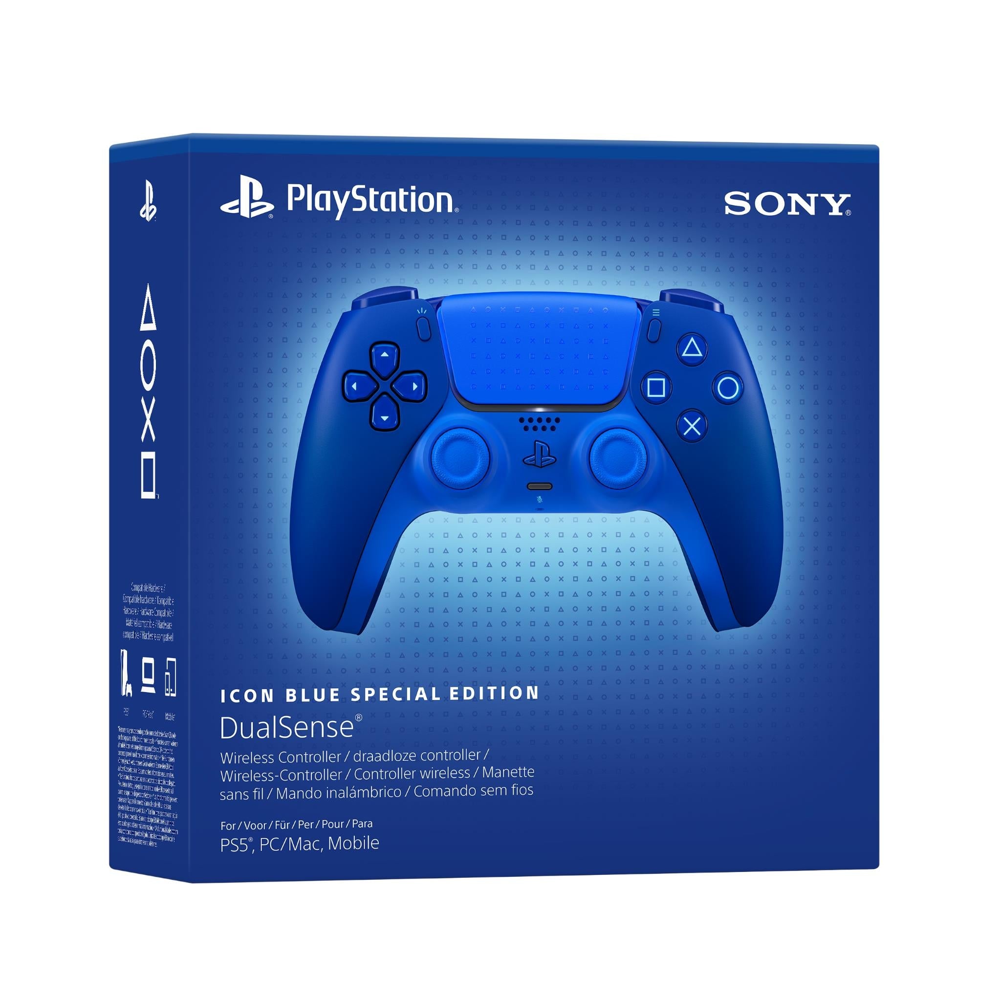 PlayStation DualSense wireless controller in Icon Blue Special Edition, image 7 - Electronic Gaming Accessories at Tech Supply Shed NZ