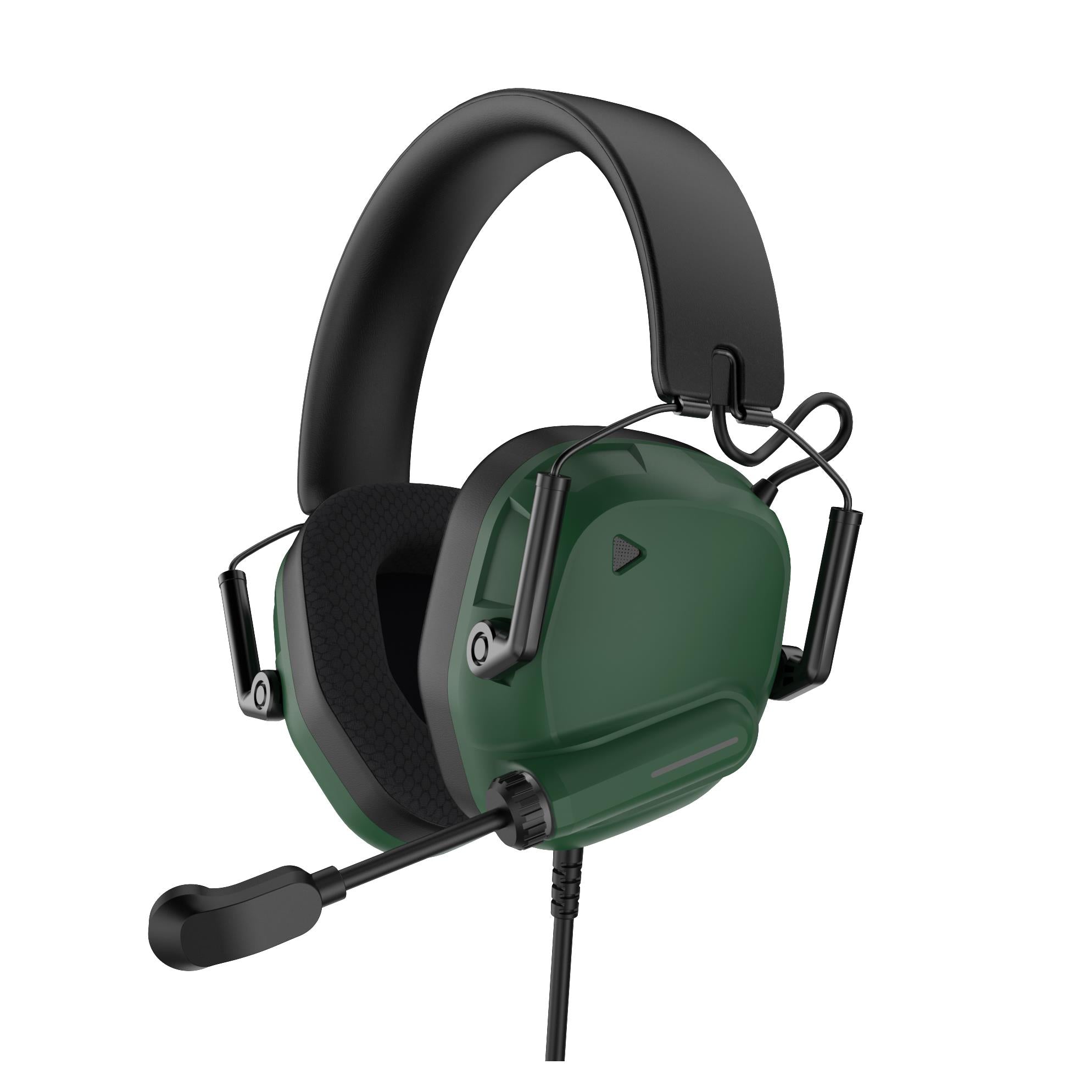Playmax MXPro 2.0 wired gaming headset in military green - Gaming Headsets at Tech Supply Shed NZ