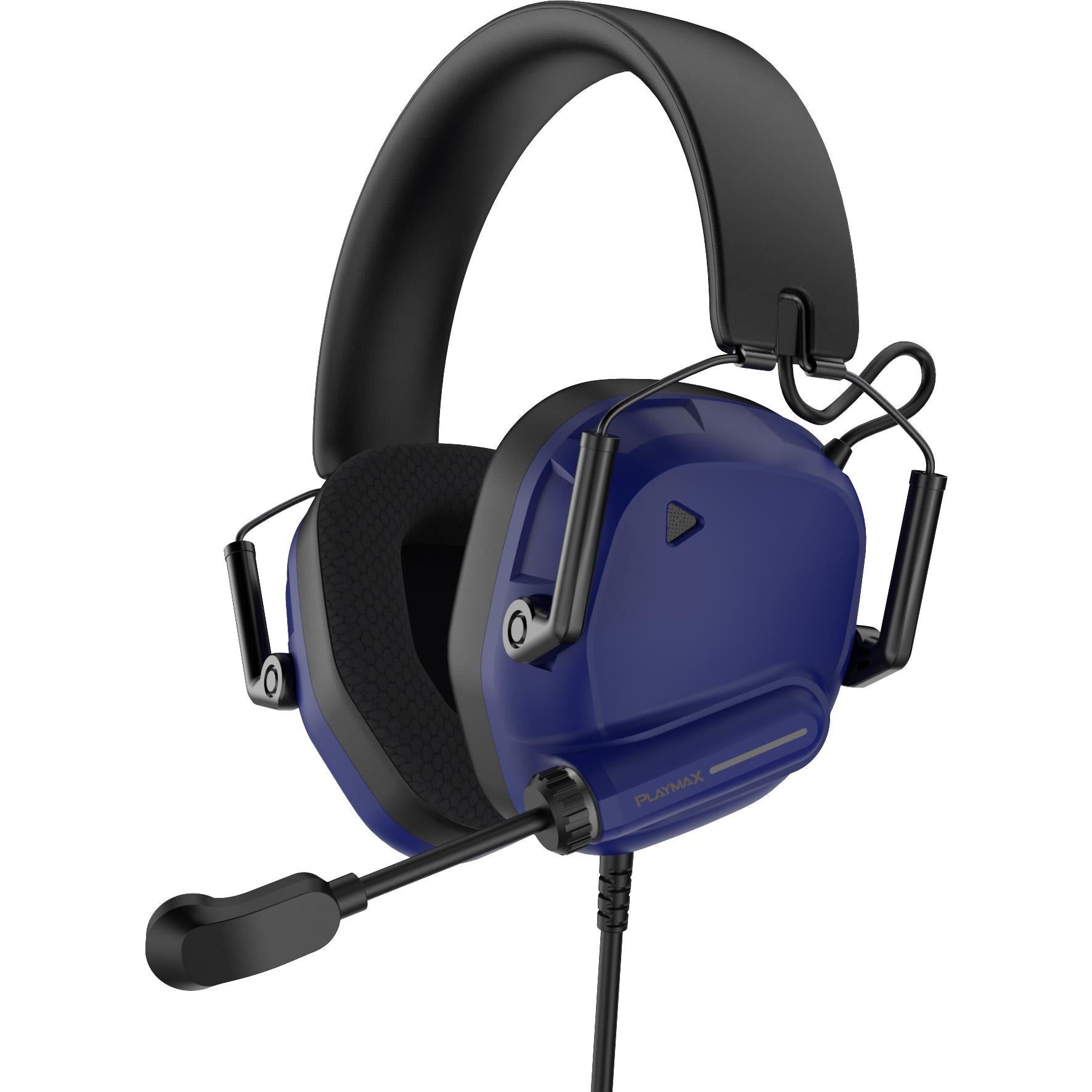 Playmax MXPro 2.0 wired gaming headset in racing blue - Gaming Headsets at Tech Supply Shed NZ