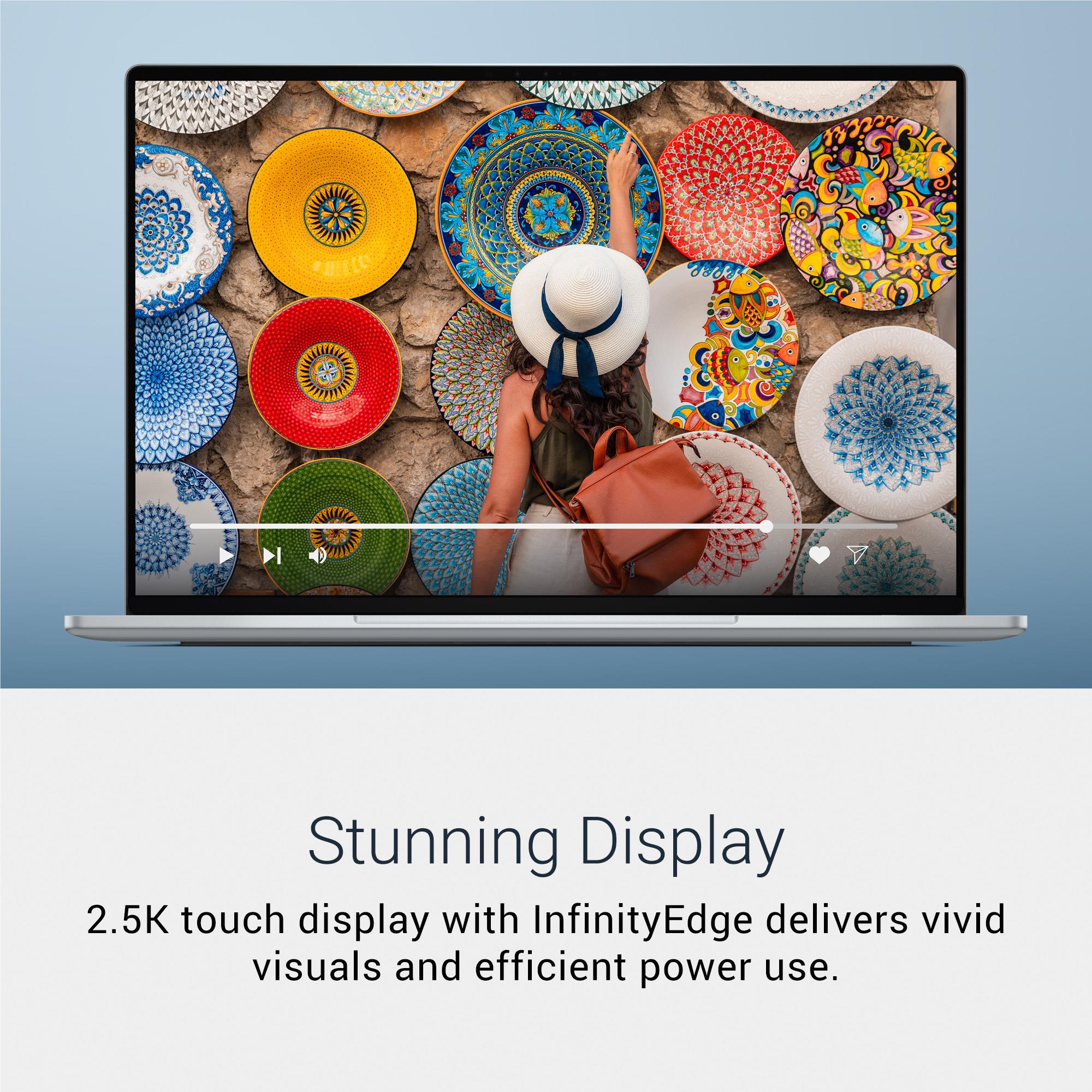 Dell XPS 13 13.4 inch 2.5K touchscreen laptop in silver, image 3 - Business & Home Laptops at Tech Supply Shed NZ