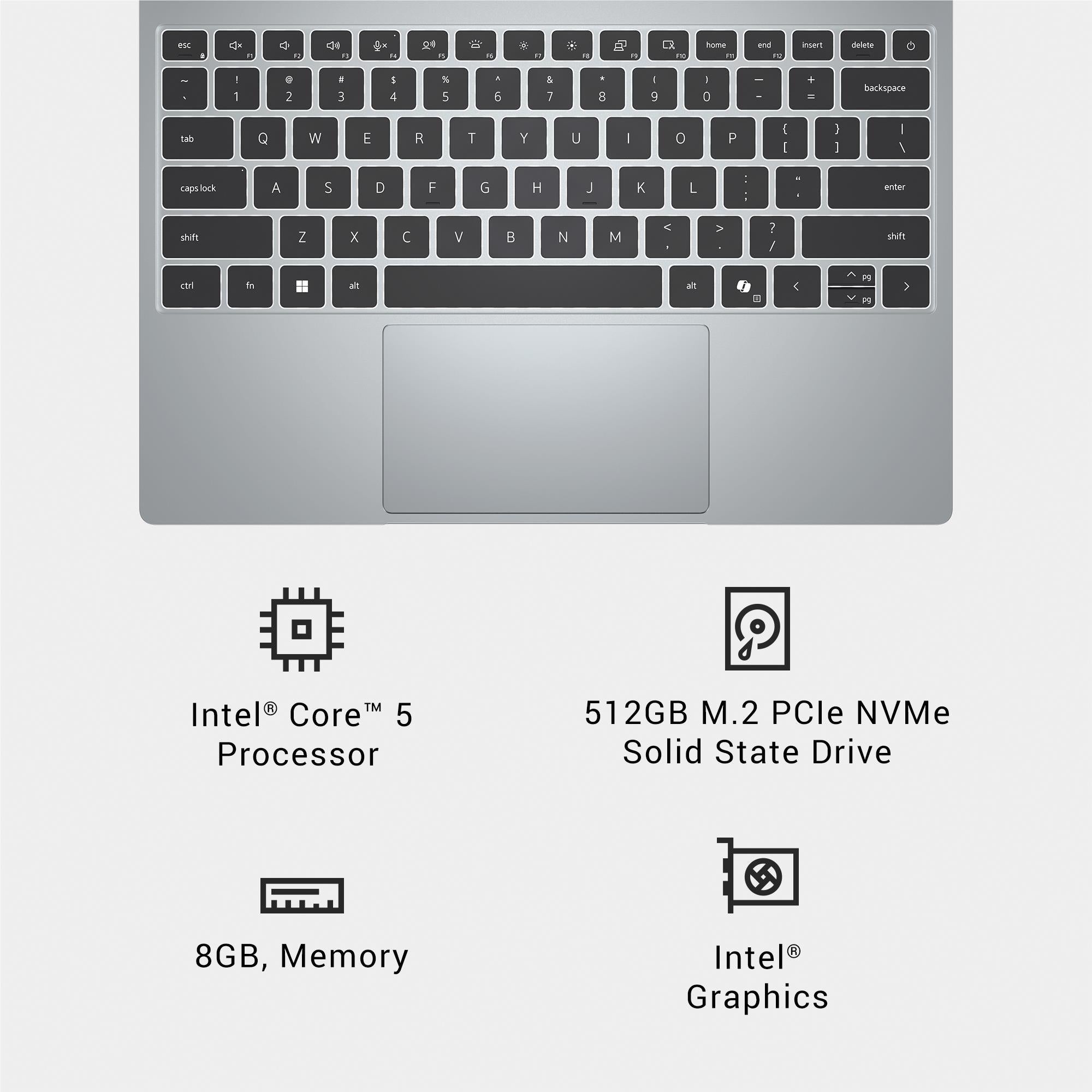 Dell XPS 13 13.4 inch 2.5K touchscreen laptop in silver, image 10 - Business & Home Laptops at Tech Supply Shed NZ