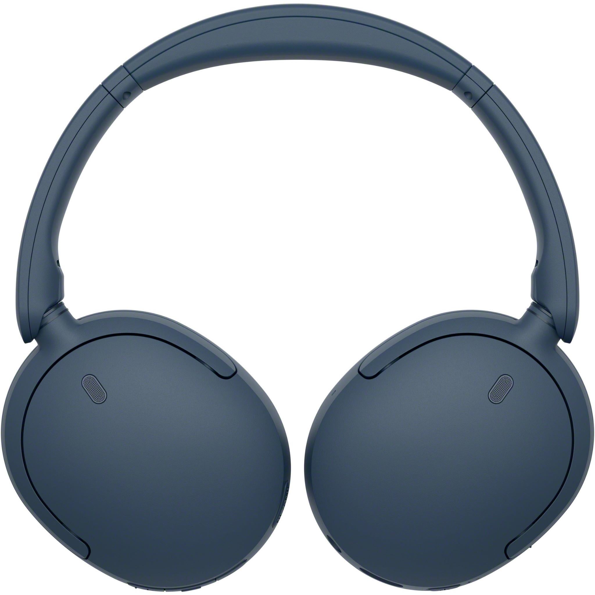Blue Sony WH-CH730N wireless over-ear headphones, front view with oval earcups