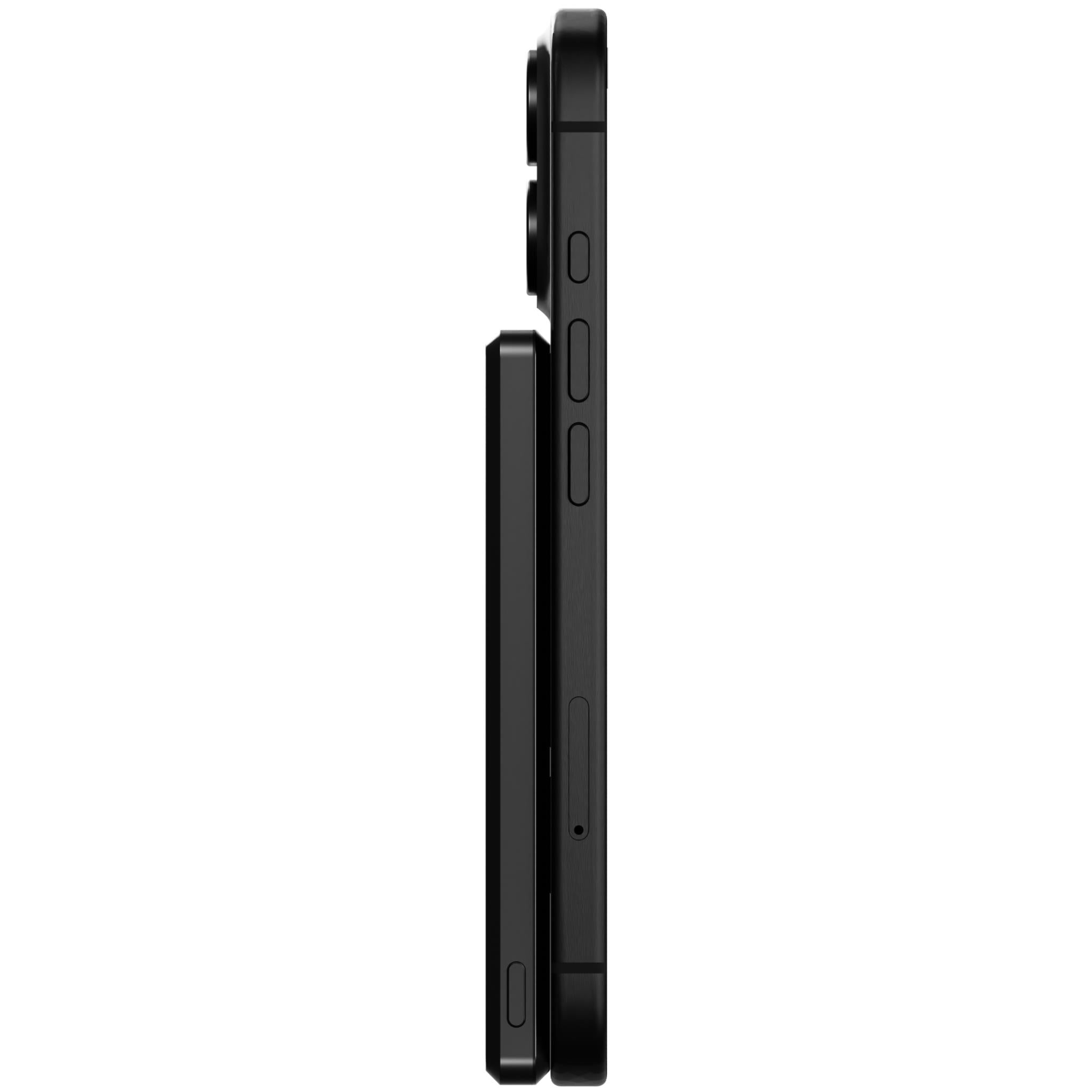 Cygnett magnetic wireless power bank side view with buttons and ports