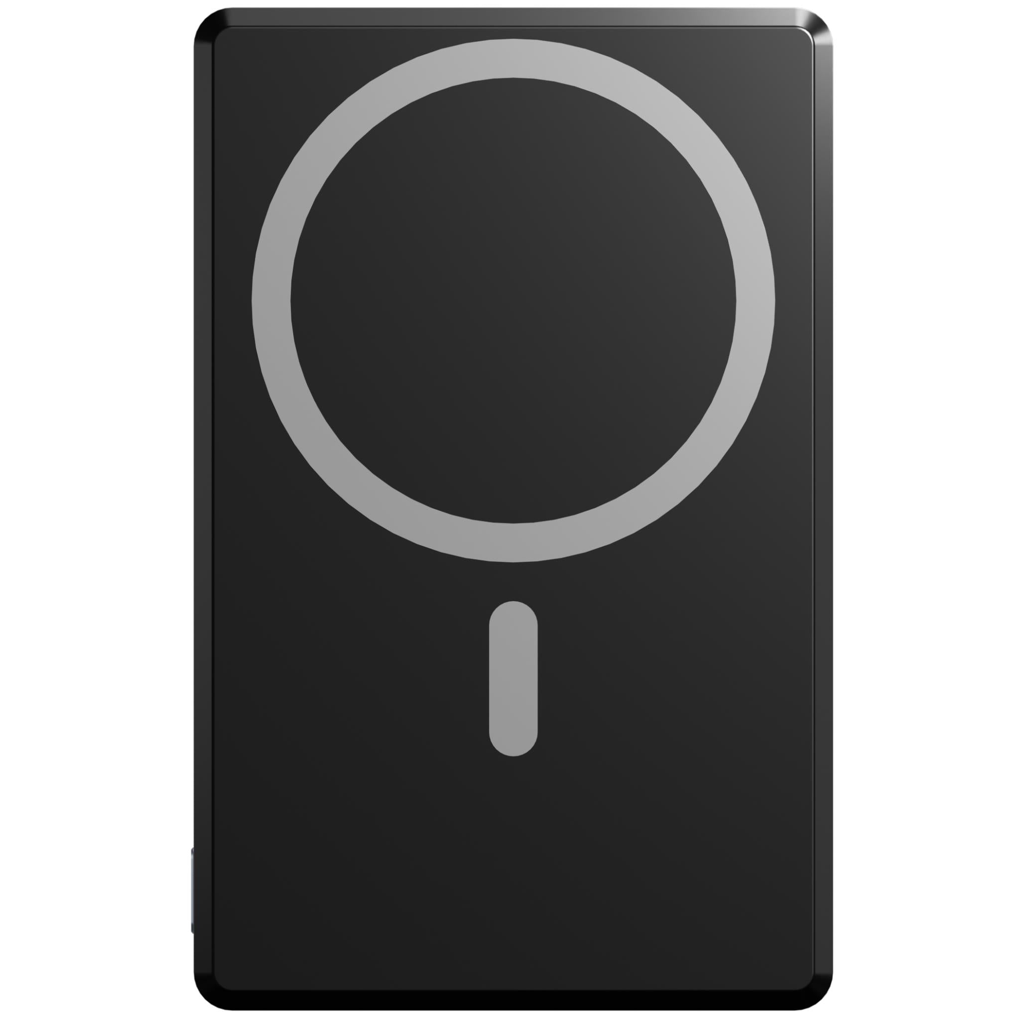 Cygnett power bank front with magnetic wireless charging indicator
