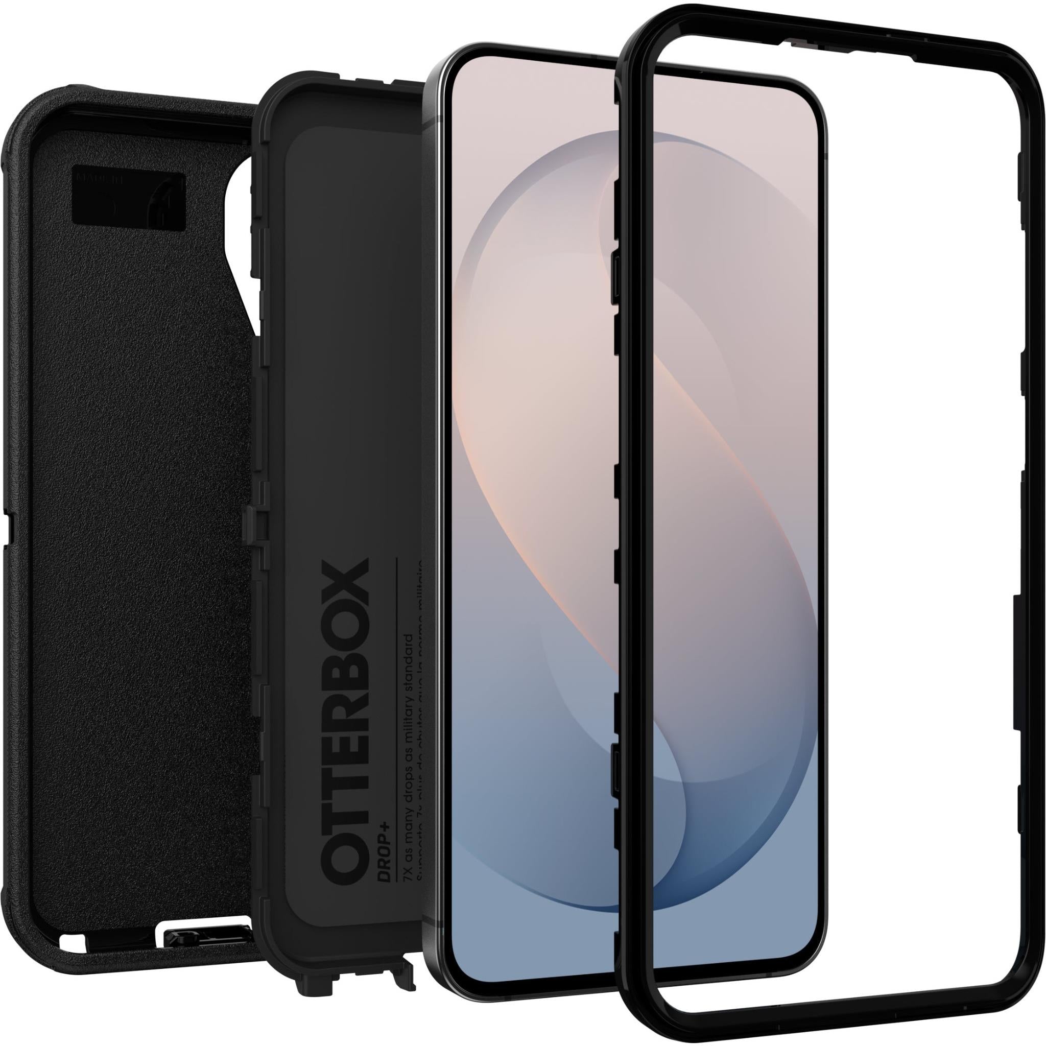 OtterBox Defender Pro black case with screen protector and open access ports