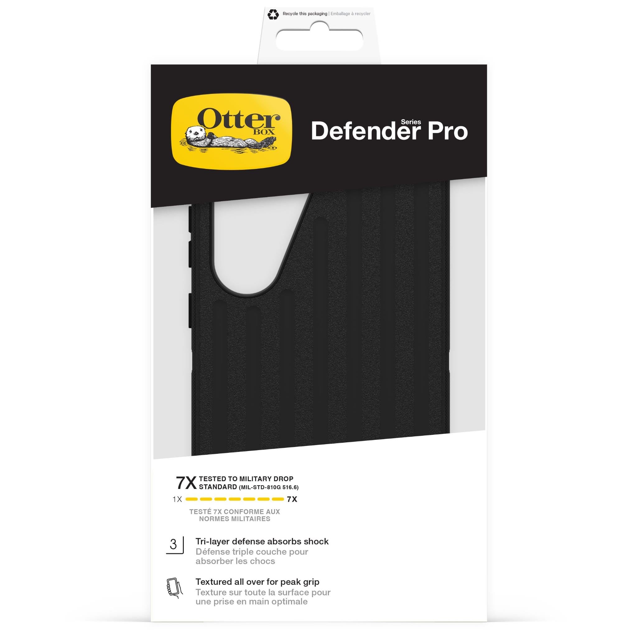 OtterBox Defender Pro phone case retail package in black