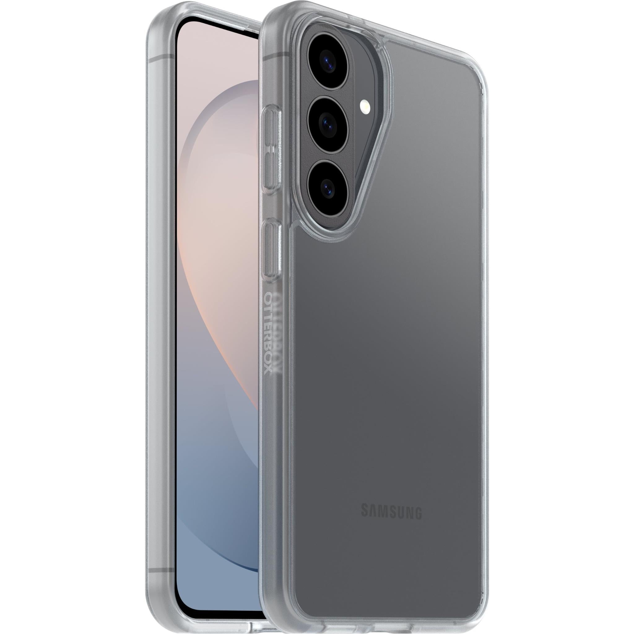Clear slim phone case front and back with camera cutouts and screen opening