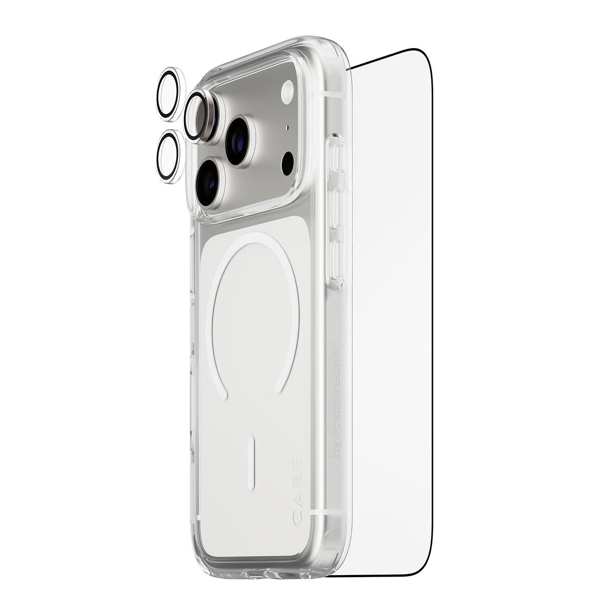 PanzerGlass CARE 3-in-1 Explorer protection bundle for iPhone 18 Pro with clear case - Phone Cases & Covers at Tech Supply Shed NZ