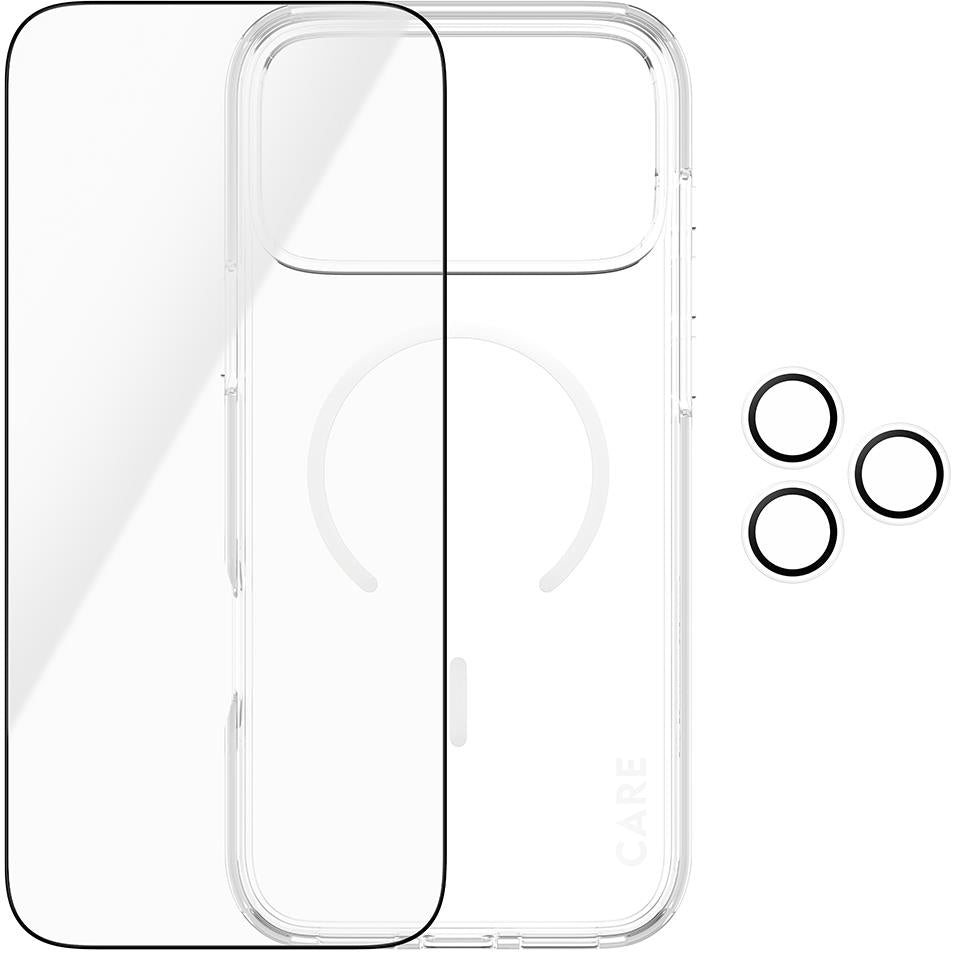 PanzerGlass CARE 3-in-1 Explorer protection bundle for iPhone 18 Pro Max with clear case, image 2 - Phone Cases & Covers at Tech Supply Shed NZ