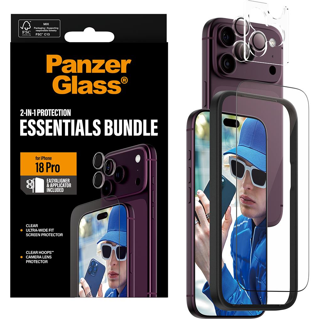PanzerGlass 2-in-1 screen protector and camera lens protector for iPhone 18 Pro, image 4 - Phone Accessories at Tech Supply Shed NZ