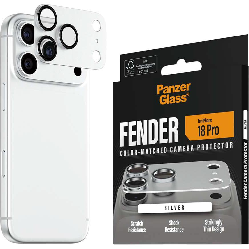 PanzerGlass Fender camera protector for iPhone 18 Pro in Silver - Phone Accessories at Tech Supply Shed NZ
