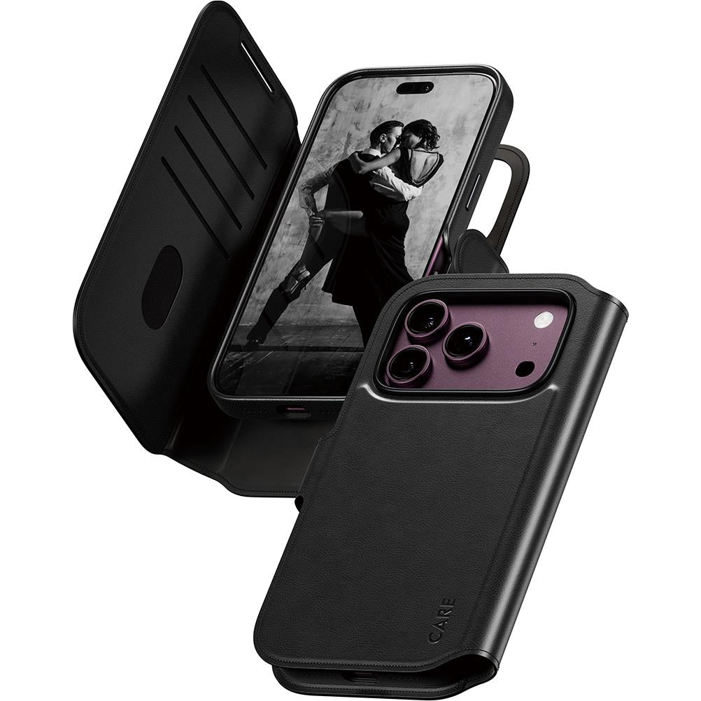 CARE by PanzerGlass Tango black 2-in-1 wallet case for iPhone 18 Pro - Phone Cases & Covers at Tech Supply Shed NZ