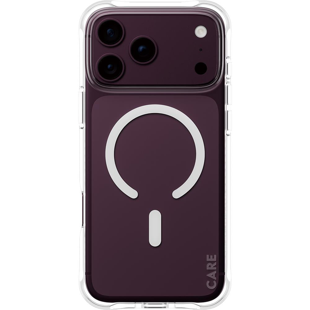 CARE by PanzerGlass Samba clear case with white MagSafe ring for iPhone 18 Pro Max - Phone Cases & Covers at Tech Supply Shed NZ