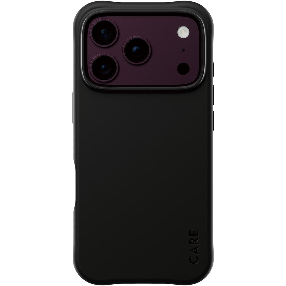 Black CARE Samba MagSafe iPhone case with camera cutouts