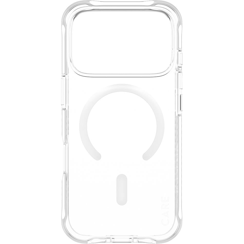 CARE by PanzerGlass Samba clear case with white MagSafe ring for iPhone 18 Pro, image 2 - Phone Cases & Covers at Tech Supply Shed NZ