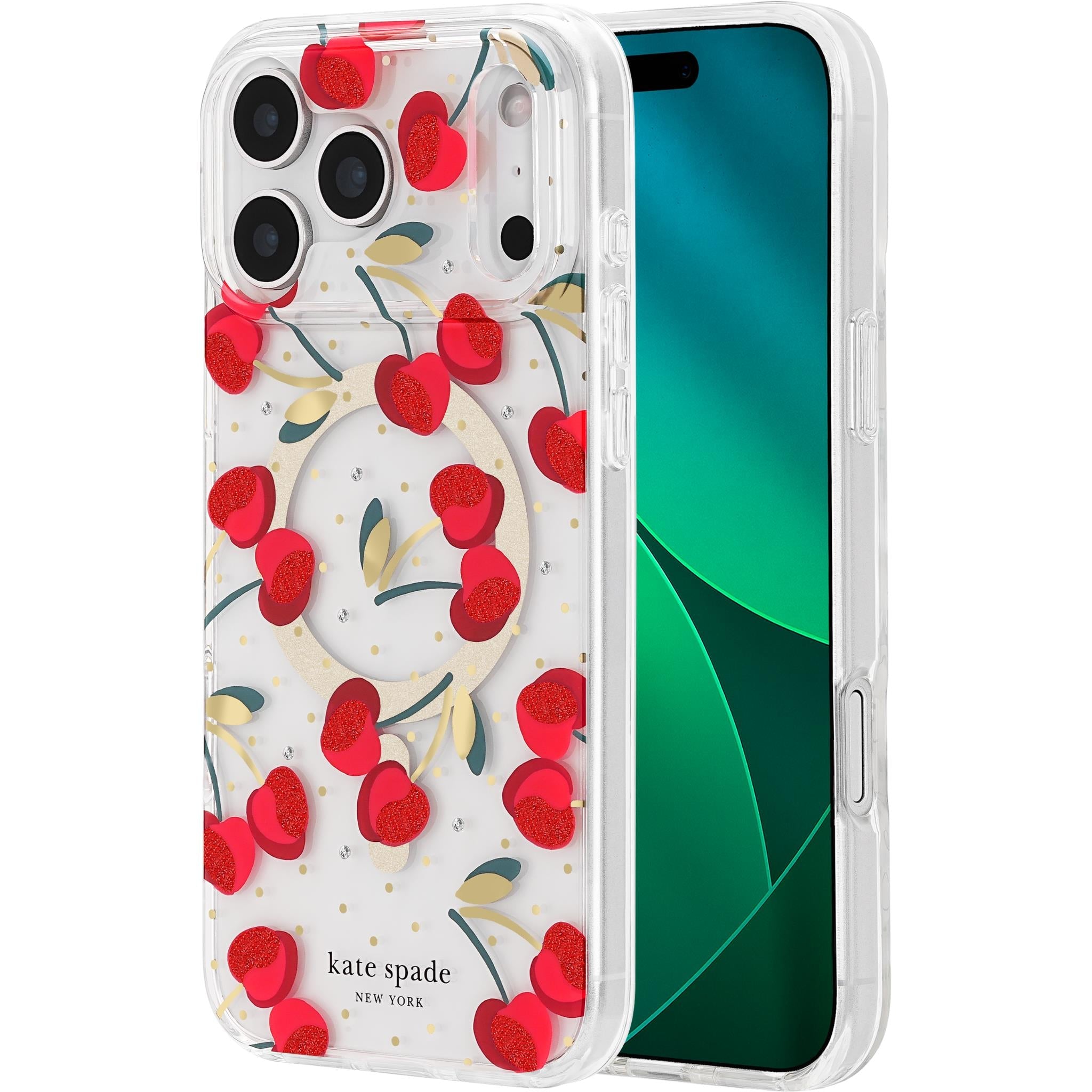 Kate Spade New York Cherry Dot MagSafe case for iPhone 18 Pro Max, red - Phone Cases & Covers at Tech Supply Shed NZ