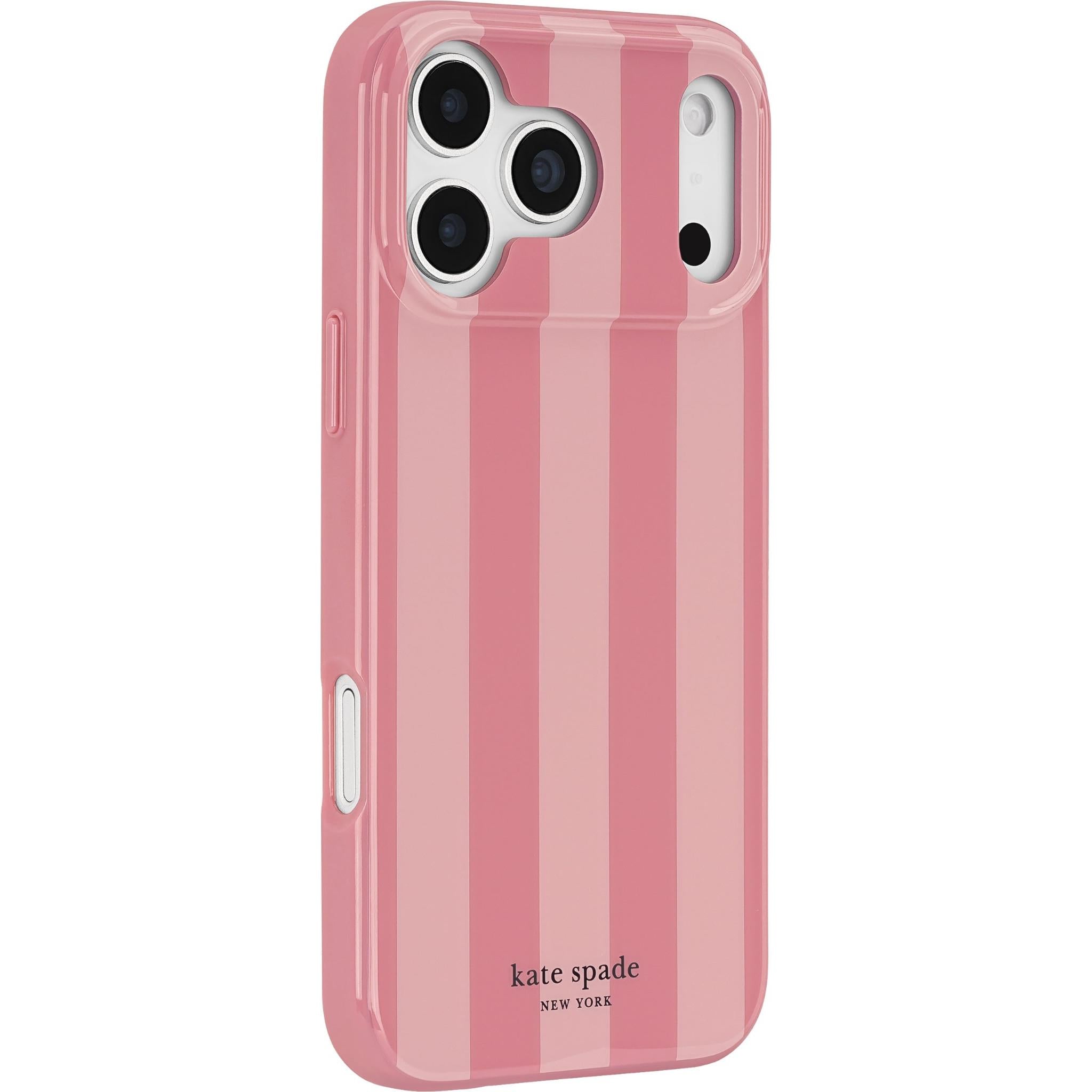 Kate Spade New York Stripe Rose Coral MagSafe case for iPhone 18 Pro, image 2 - Phone Cases & Covers at Tech Supply Shed NZ