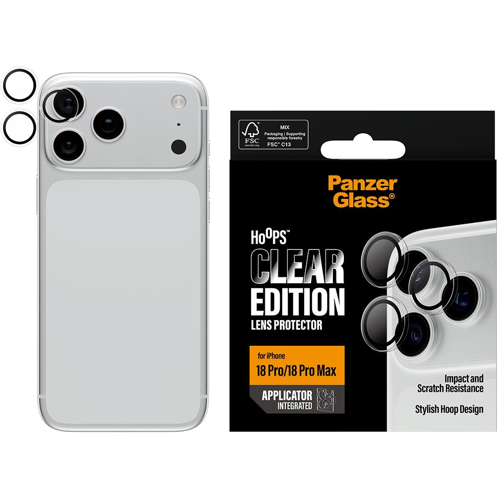 Clear hoop lens protector kit with rings and retail box for iPhone 18 Pro/Pro Max