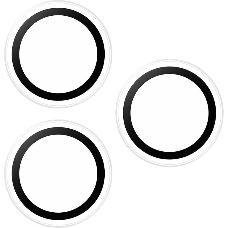Three clear circular hoop lens protector pieces, transparent design