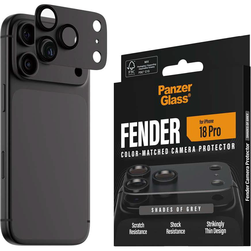 PanzerGlass Fender camera protector for iPhone 18 Pro in Shades of Grey - Phone Accessories at Tech Supply Shed NZ