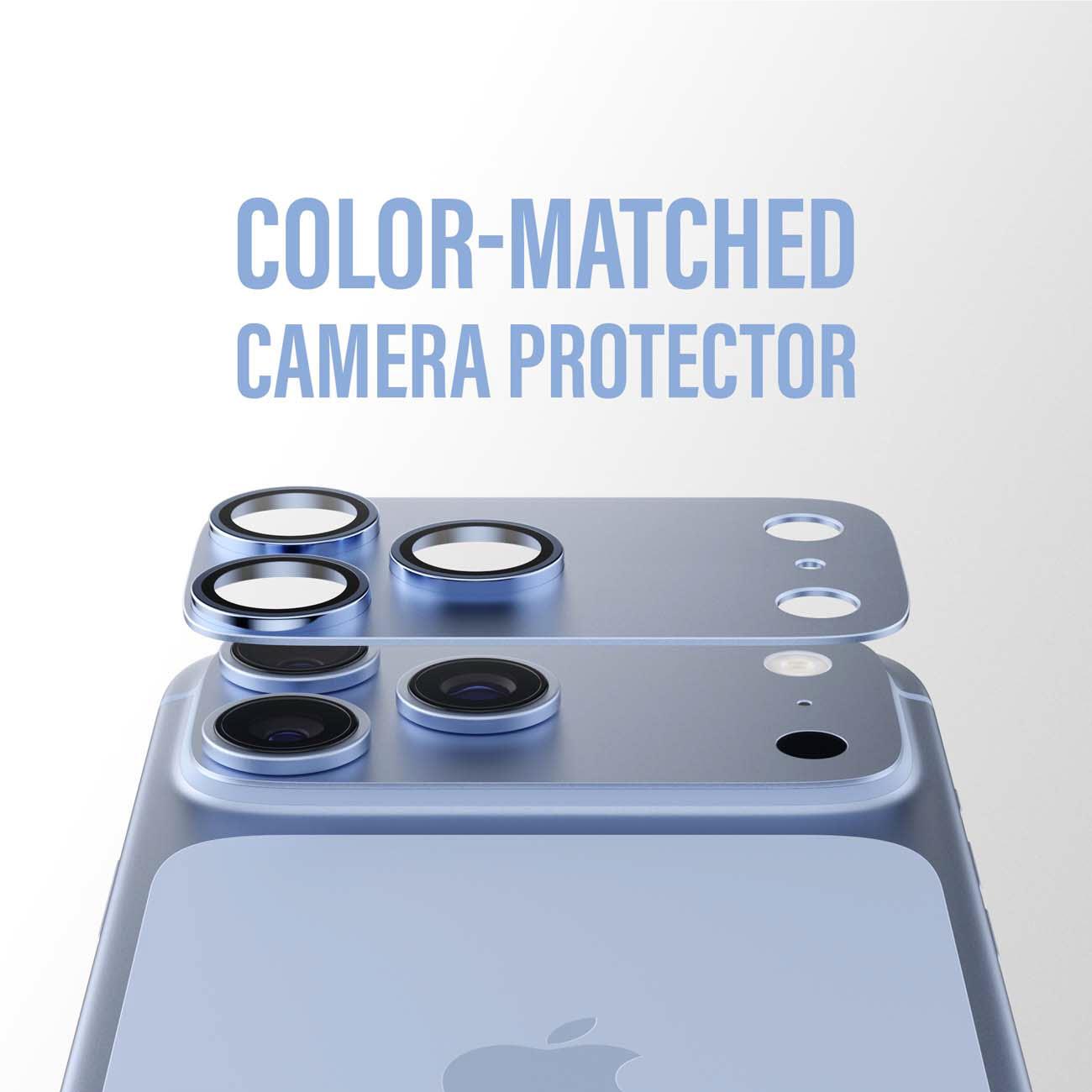 PanzerGlass Fender camera protector for iPhone 18 Pro Max in Italian Blue, image 6 - Phone Accessories at Tech Supply Shed NZ