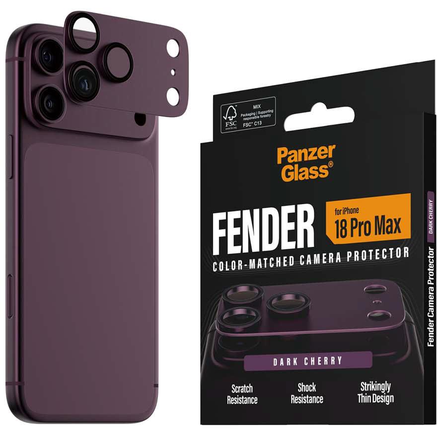 PanzerGlass Fender camera protector for iPhone 18 Pro Max in Dark Cherry - Phone Accessories at Tech Supply Shed NZ