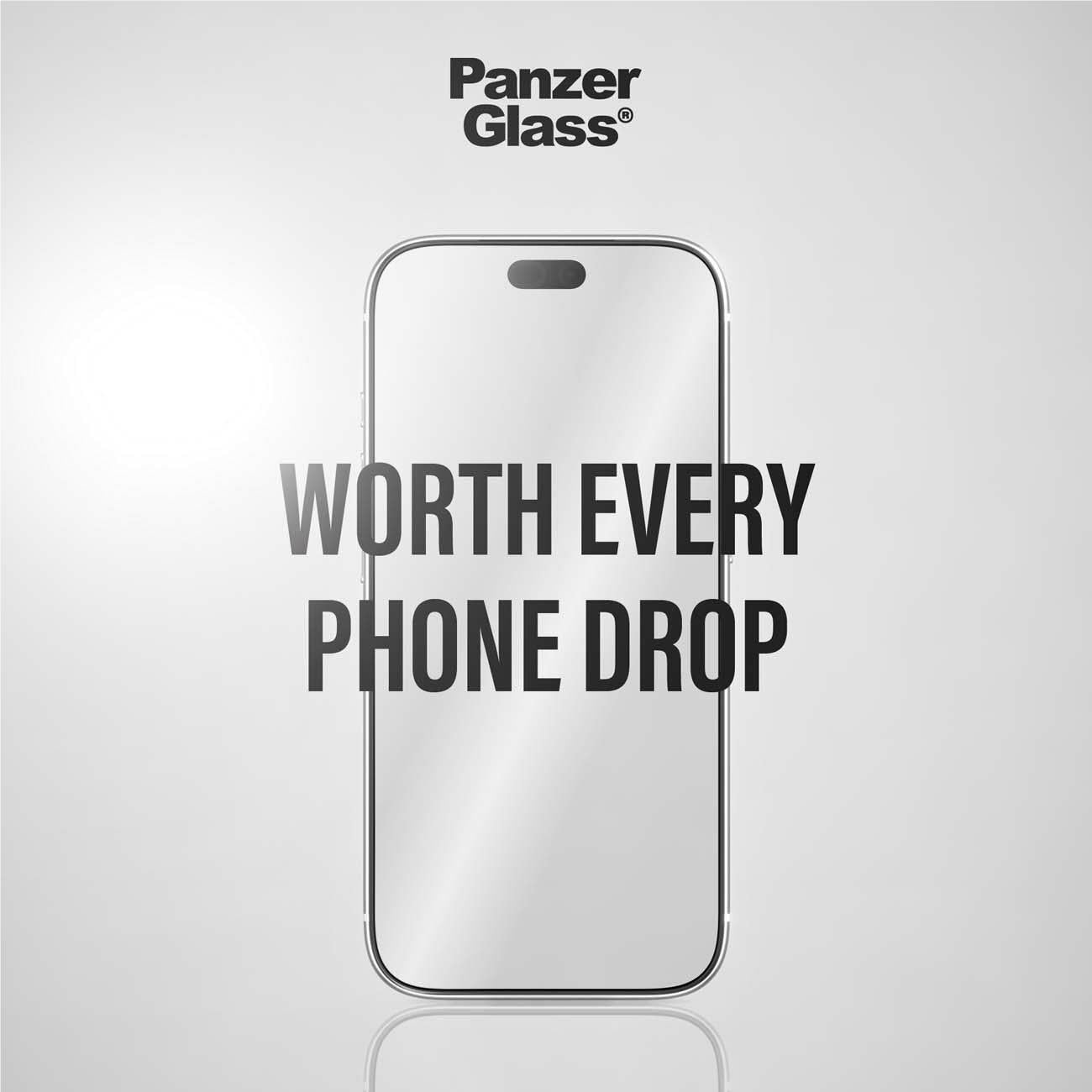 iPhone with 2-way privacy screen protector attached, clear edges with dark screen