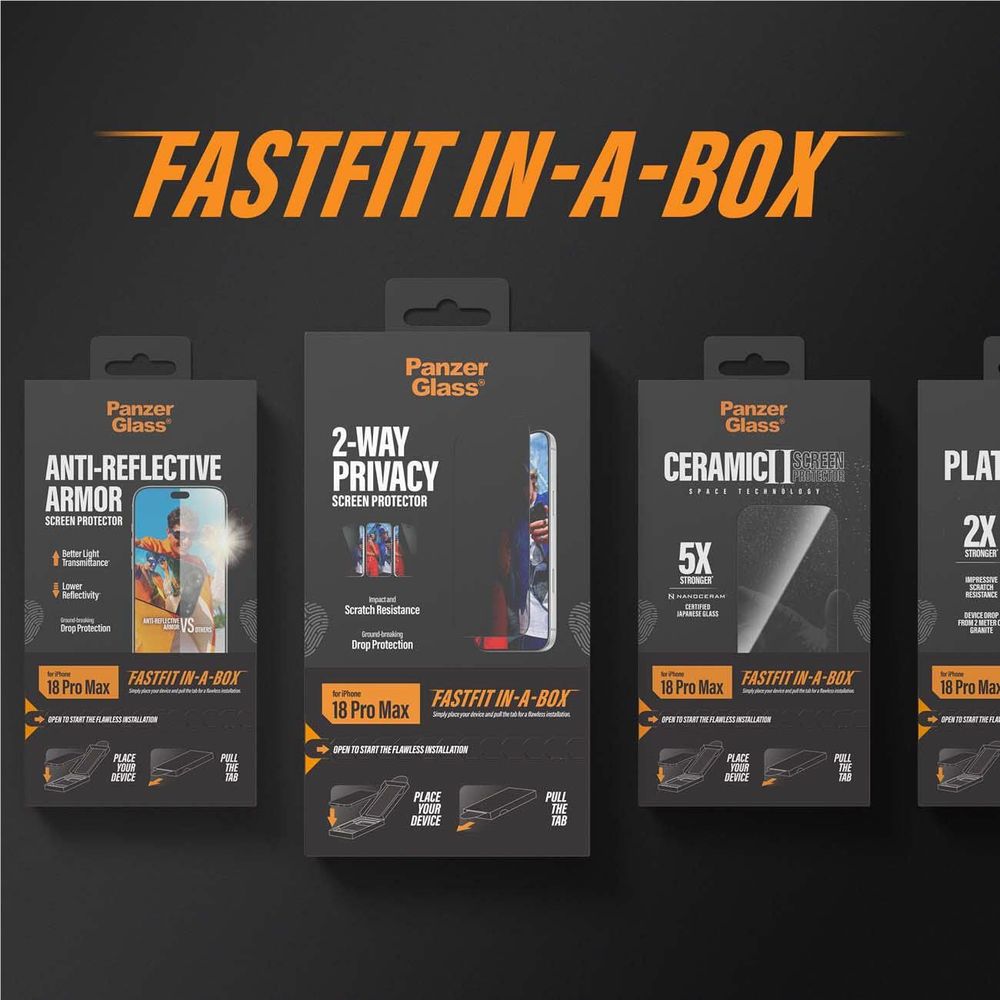 PanzerGlass Screen Protector for iPhone 18 Pro Max/17, view 2 - Phone Screen Protectors at Tech Supply Shed NZ