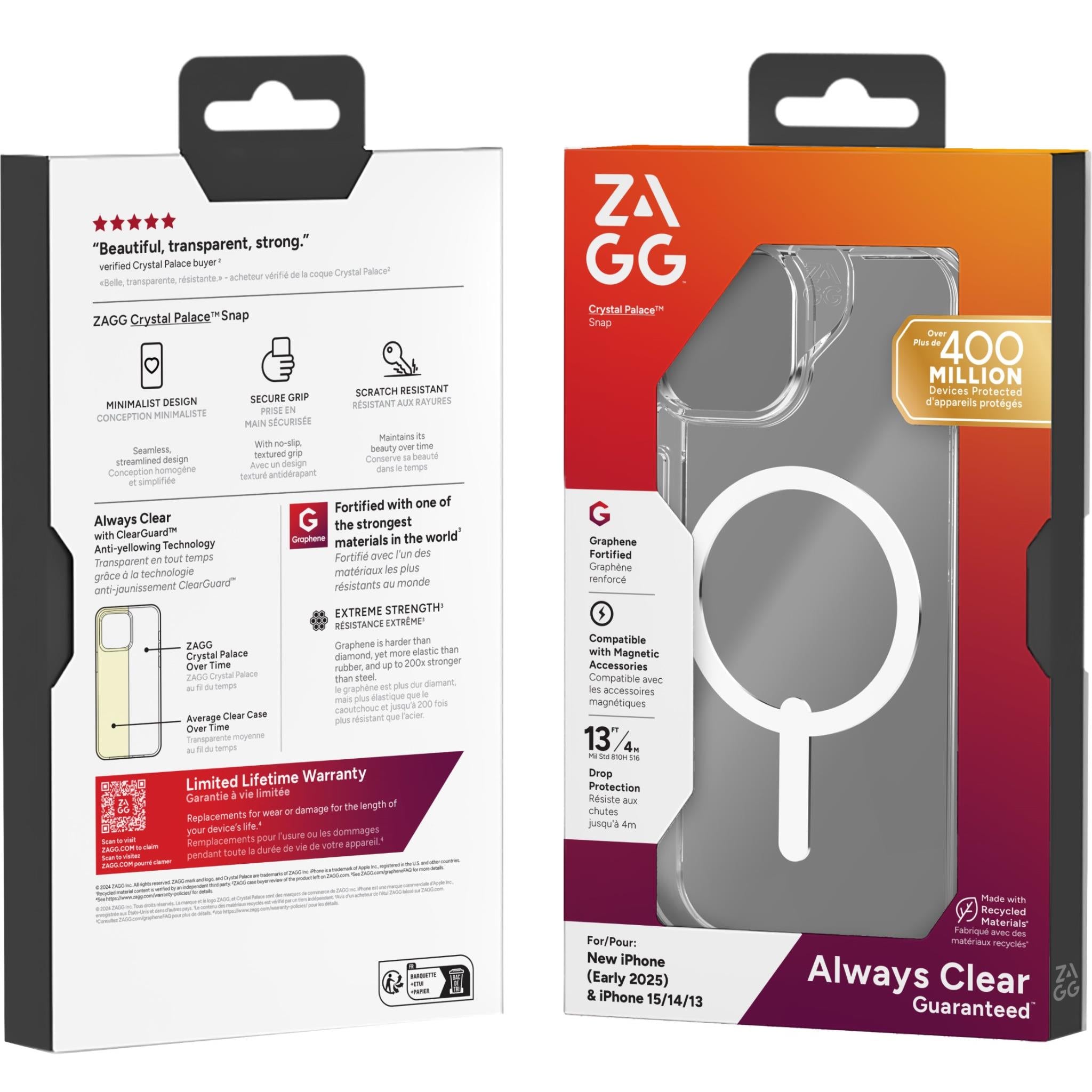 ZAGG Crystal Palace Snap clear case for iPhone 17e, 16e, 15, 14 and 13, image 11 - Phone Cases & Covers at Tech Supply Shed NZ