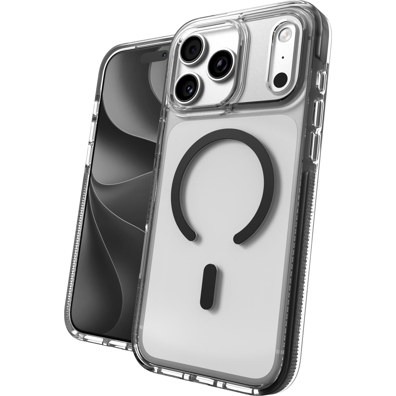 ZAGG Santa Cruz Snap case for iPhone 18 Pro and 17 Pro, clear with black accents, image 2 - Phone Cases & Covers at Tech Supply Shed NZ
