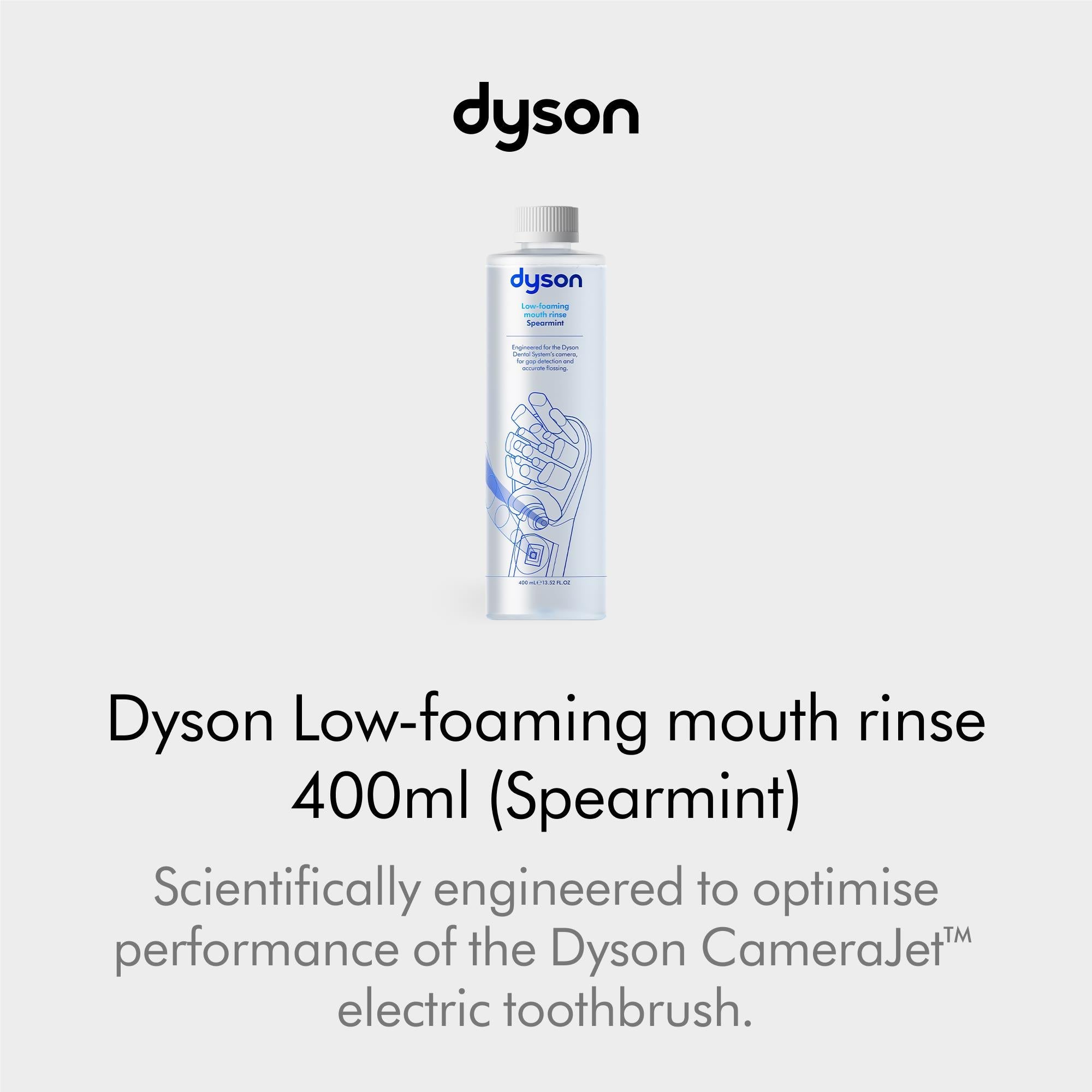 Low-foaming mouth rinse bottle, spearmint flavor, 400 ml
