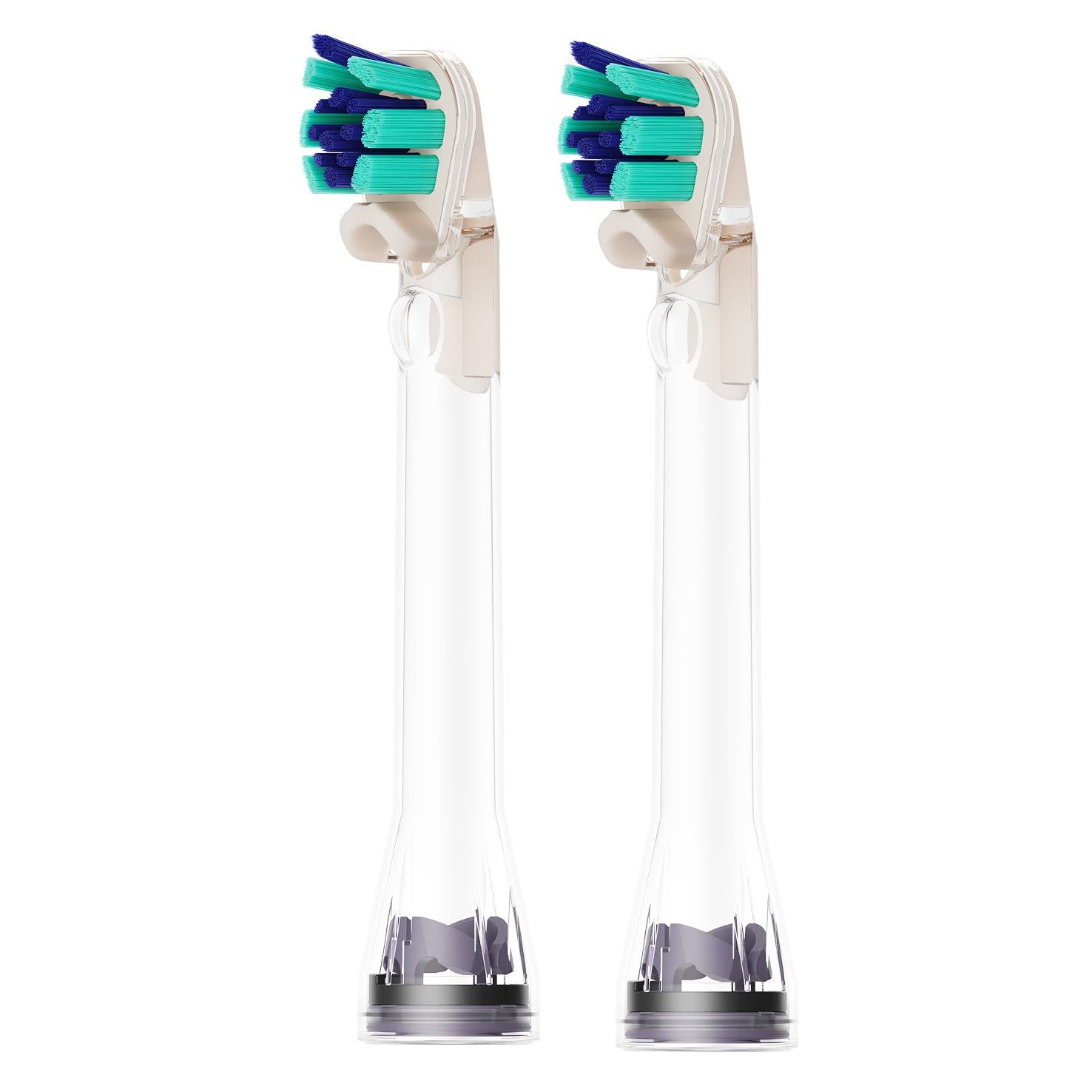 Set of 2 Dyson CameraJet dual-bristle brush heads with teal and blue bristles