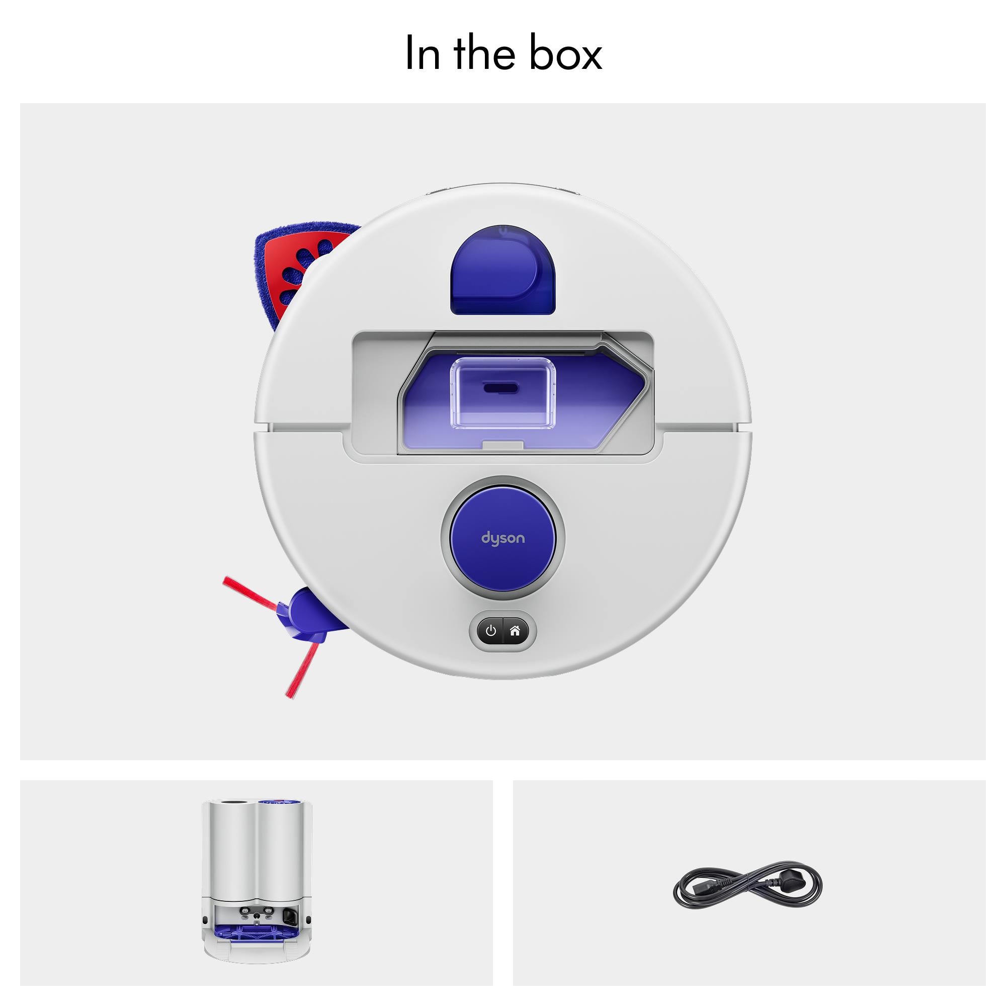 Dyson Nurovi wash+dry self-cleaning dock with purple charging panel